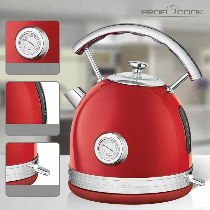 Електричний чайник ProfiCook PC-WKS 1192 (червоний): яскравий стиль та надійнітехнології